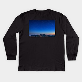 Snowdon at dusk Kids Long Sleeve T-Shirt